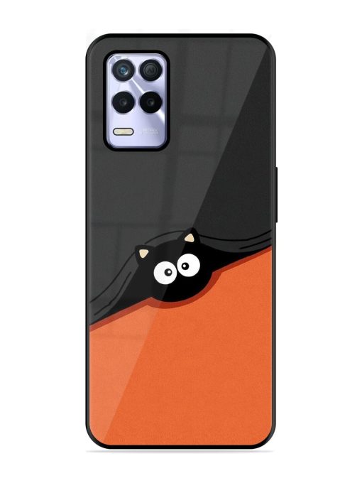 Peek-A-Boo Kitty Glossy Soft Edge Case for Realme 8S (5G) Chachhi