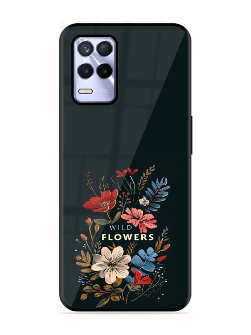 Dark Floral Glossy Soft Edge Case for Realme 8S (5G) Chachhi