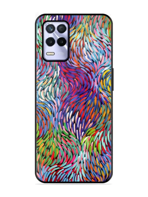 Vibrant Waves Glossy Soft Edge Case for Realme 8S (5G) Chachhi