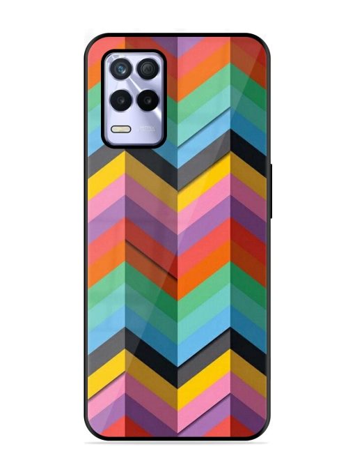 Colorful Zigzag Glossy Soft Edge Case for Realme 8S (5G) Chachhi