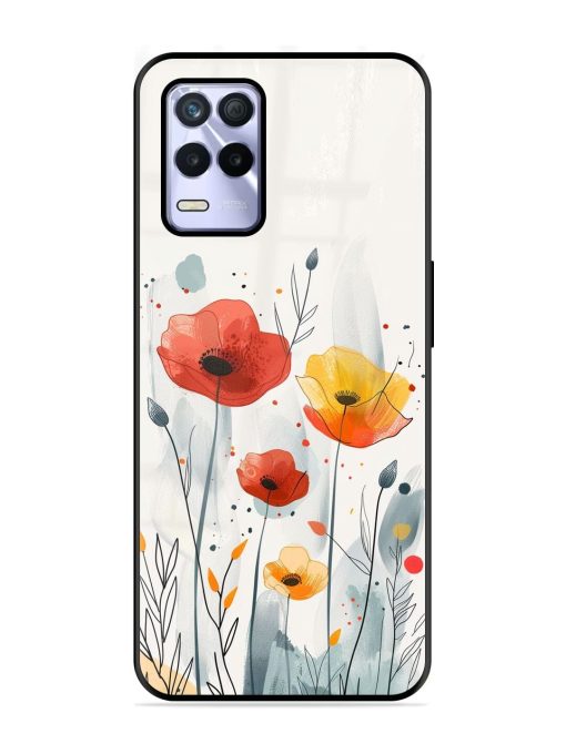 Poppy Fields Glossy Soft Edge Case for Realme 8S (5G) Chachhi