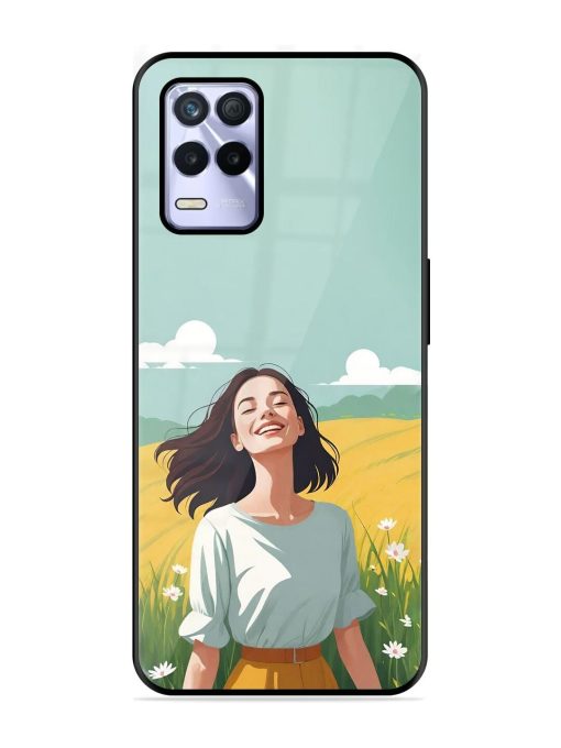 Girl Graffiti Glossy Soft Edge Case for Realme 8S (5G) Chachhi