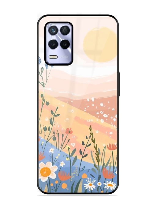 Golden Hour Blooms Glossy Soft Edge Case for Realme 8S (5G) Chachhi