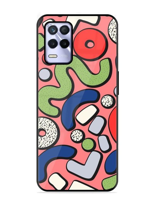 Groovy Geometric Shapes Glossy Soft Edge Case for Realme 8S (5G) Chachhi