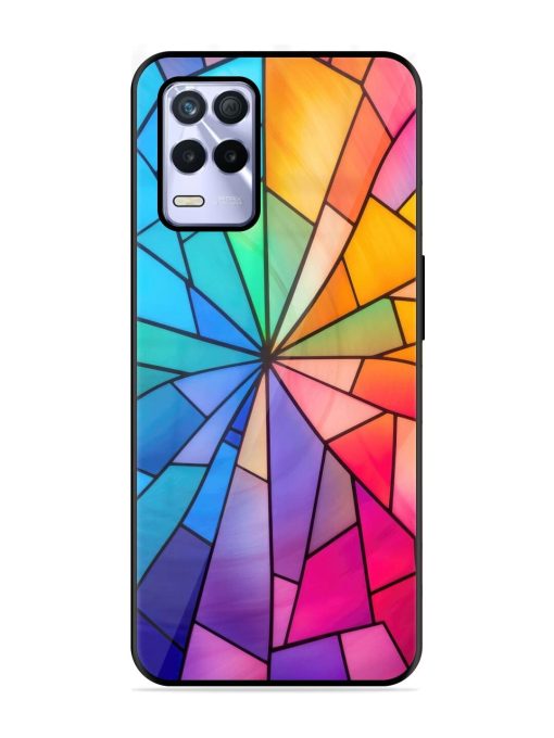 Stained Glass Kaleidoscope Of Colors Glossy Soft Edge Case for Realme 8S (5G) Chachhi