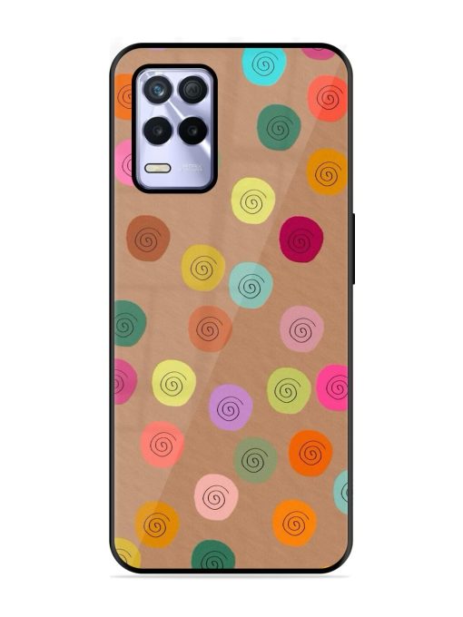 Swirly Dots On Kraft Glossy Soft Edge Case for Realme 8S (5G) Chachhi