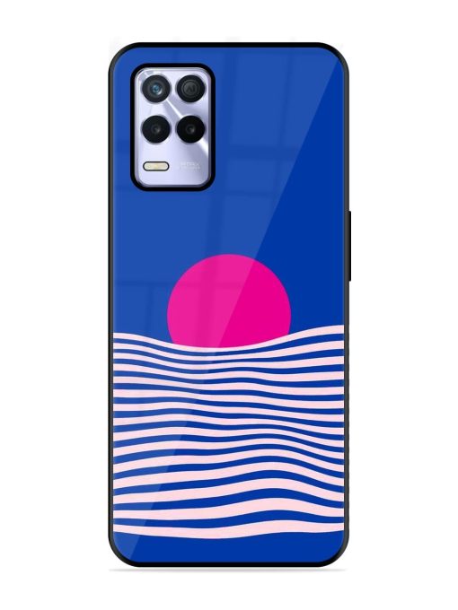 Pink Sunset Over Blue Waves Glossy Soft Edge Case for Realme 8S (5G) Chachhi