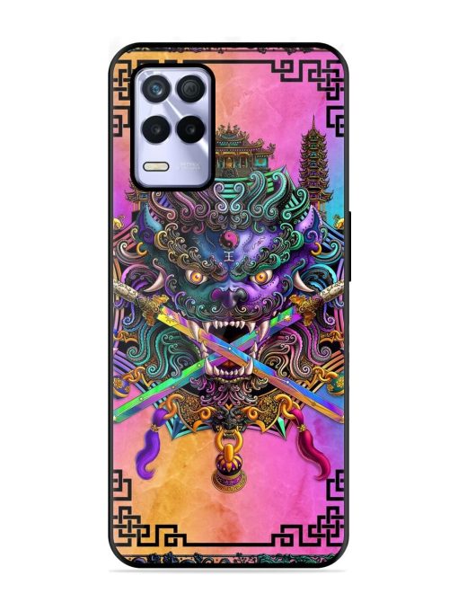 Psychedelic Fu Dog Tapestry Glossy Soft Edge Case for Realme 8S (5G) Chachhi