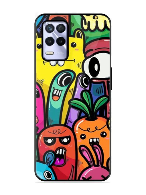 Whimsical Doodle Chaos Glossy Soft Edge Case for Realme 8S (5G) Chachhi