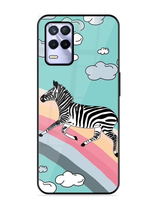 Zebra On A Rainbow Glossy Soft Edge Case for Realme 8S (5G) Chachhi