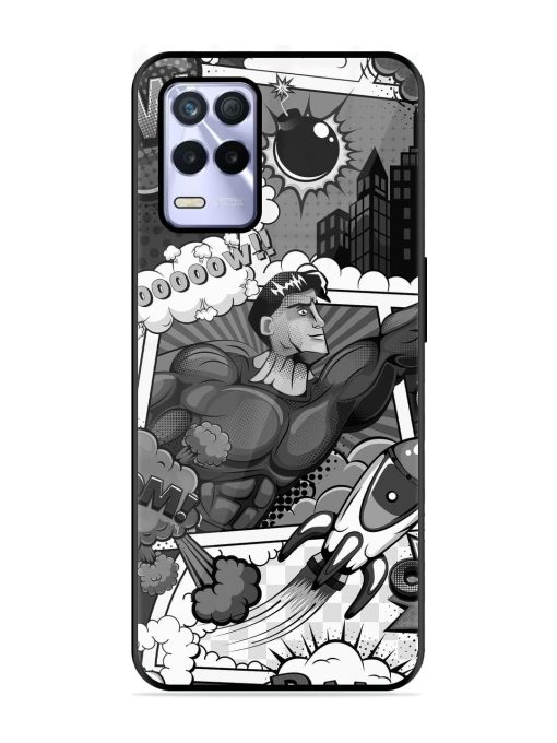 Comic Book Chaos Glossy Soft Edge Case for Realme 8S (5G) Chachhi