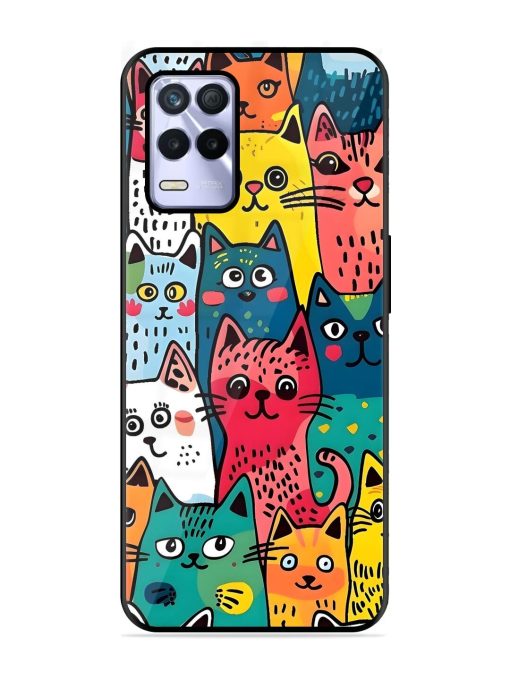 Feline Frenzy Glossy Soft Edge Case for Realme 8S (5G) Chachhi