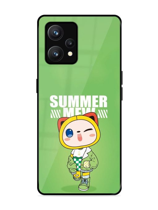 Purrfect Summer Glossy Soft Edge Case for Realme 9 (4G) Chachhi