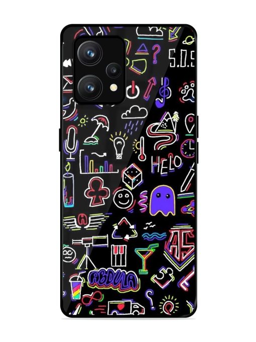 Neon Doodle Glossy Soft Edge Case for Realme 9 (4G) Chachhi