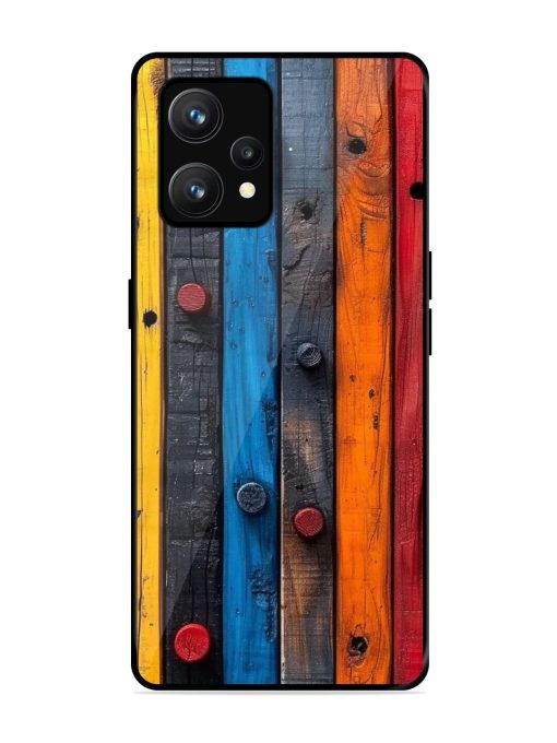 Rainbow Plank Glossy Soft Edge Case for Realme 9 (4G) Chachhi