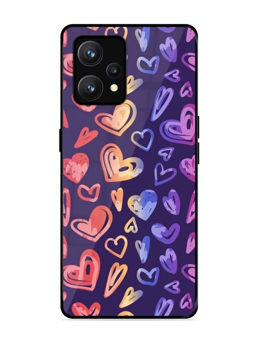 Rainbow Hearts Glossy Soft Edge Case for Realme 9 (4G)