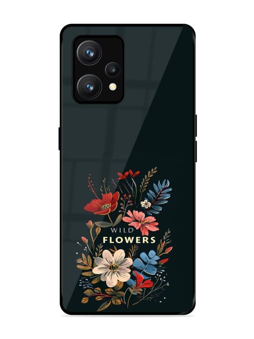 Dark Floral Glossy Soft Edge Case for Realme 9 (4G) Chachhi