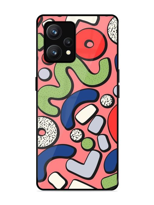 Groovy Geometric Shapes Glossy Soft Edge Case for Realme 9 (4G) Chachhi