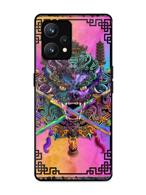 Psychedelic Fu Dog Tapestry Glossy Soft Edge Case for Realme 9 (4G) Chachhi