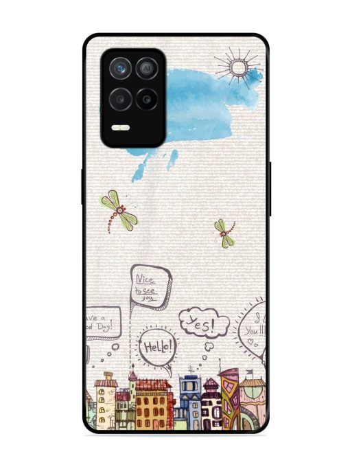 Doodle City Glossy Soft Edge Case for Realme 9 (5G) Chachhi