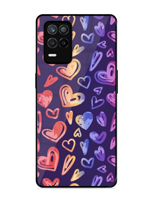 Rainbow Hearts Glossy Soft Edge Case for Realme 9 (5G) Chachhi