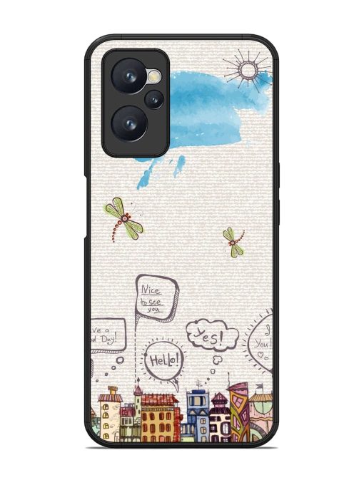 Doodle City Glossy Soft Edge Case for Realme 9I (4G)