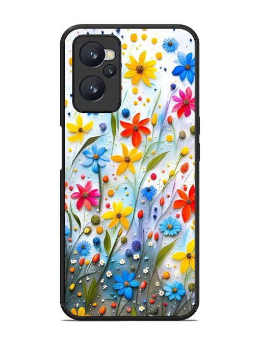 Vibrant Floral Glossy Soft Edge Case for Realme 9I (4G)