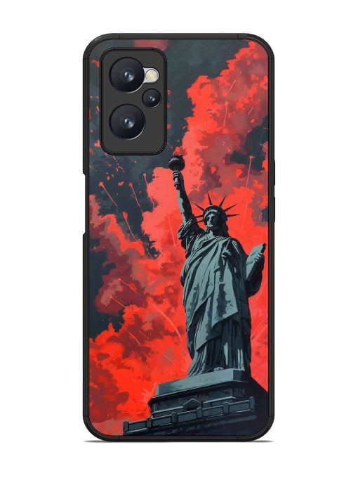 Lady Liberty'S Firework Finale Glossy Soft Edge Case for Realme 9I (4G)