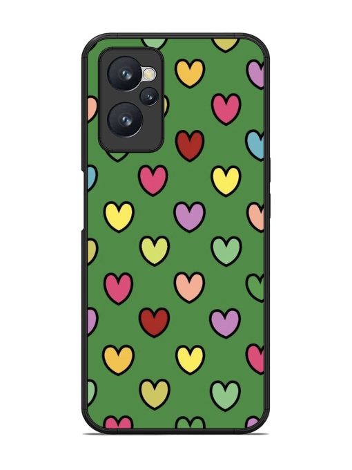 Rainbow Heart Parade Glossy Soft Edge Case for Realme 9I (4G)