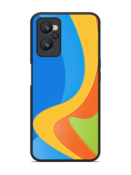 Curvy Color Cascade Glossy Soft Edge Case for Realme 9I (4G)