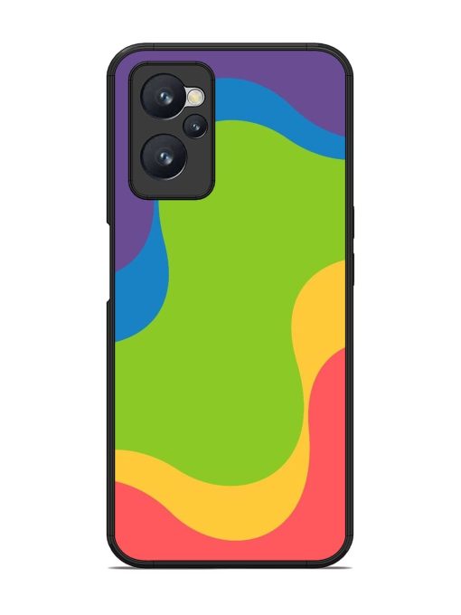 Wavy Rainbow Wonderland Glossy Soft Edge Case for Realme 9I (4G)