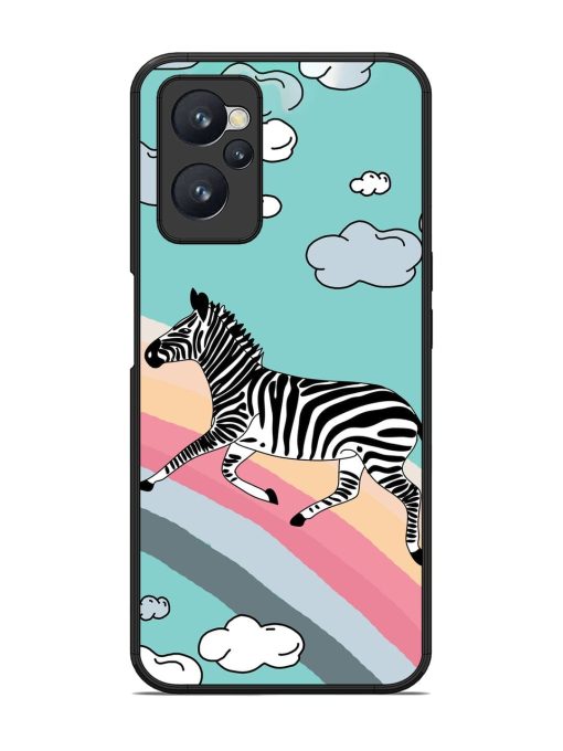 Zebra On A Rainbow Glossy Soft Edge Case for Realme 9I (4G)