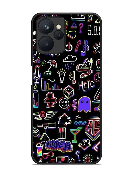 Neon Doodle Glossy Soft Edge Case for Realme 9I (5G) Chachhi