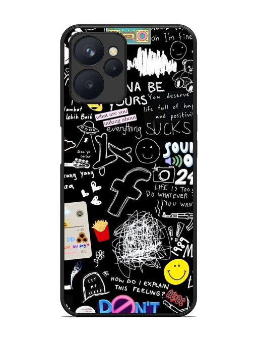 Doodle Diary Glossy Soft Edge Case for Realme 9I (5G) Chachhi