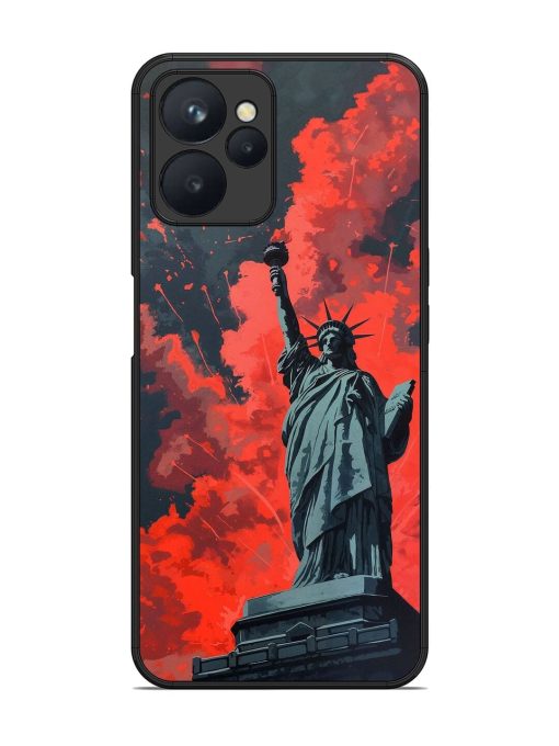 Lady Liberty'S Firework Finale Glossy Soft Edge Case for Realme 9I (5G) Chachhi