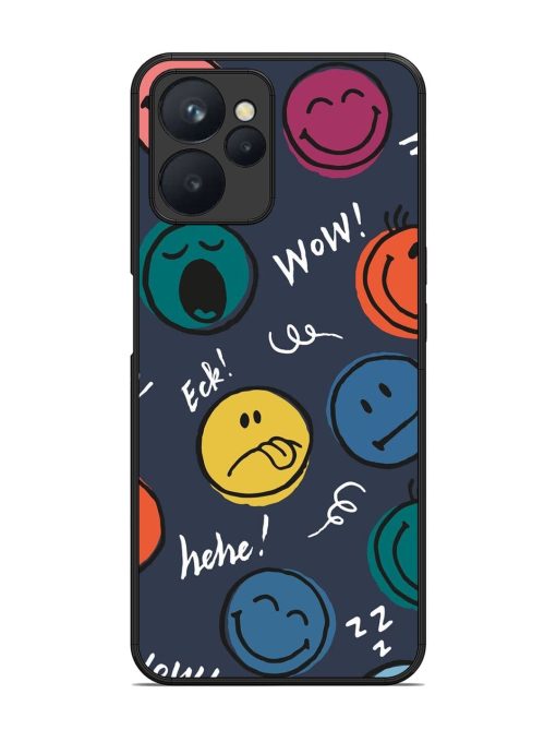 Emoticon Parade Glossy Soft Edge Case for Realme 9I (5G) Chachhi