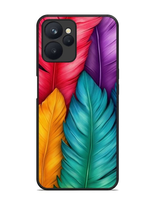 Rainbow Feathers Glossy Soft Edge Case for Realme 9I (5G) Chachhi