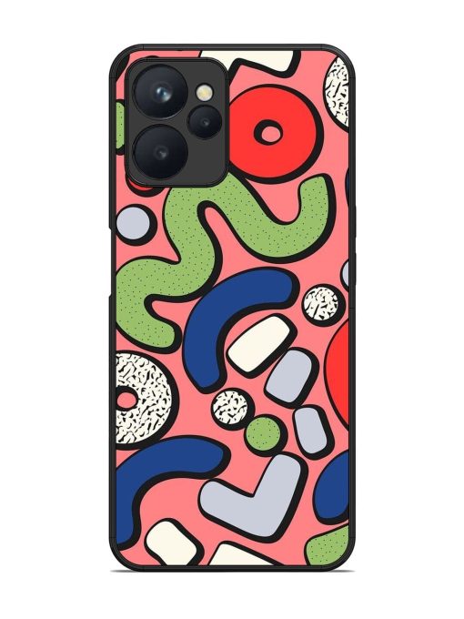 Groovy Geometric Shapes Glossy Soft Edge Case for Realme 9I (5G) Chachhi