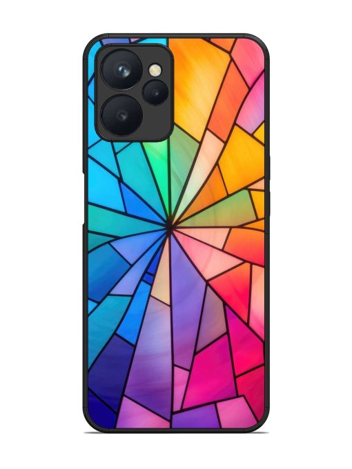 Stained Glass Kaleidoscope Of Colors Glossy Soft Edge Case for Realme 9I (5G) Chachhi