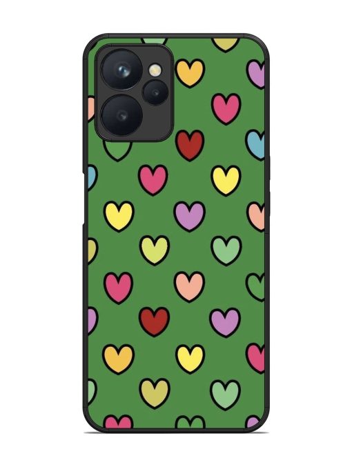 Rainbow Heart Parade Glossy Soft Edge Case for Realme 9I (5G) Chachhi