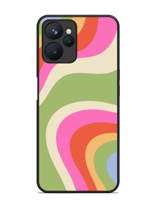 Wavy Rainbow Wonderland Glossy Soft Edge Case for Realme 9I (5G) Chachhi