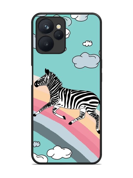 Zebra On A Rainbow Glossy Soft Edge Case for Realme 9I (5G) Chachhi