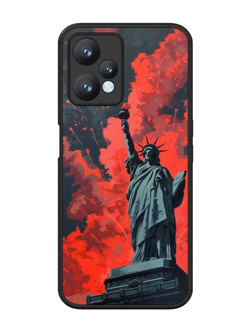 Lady Liberty'S Firework Finale Glossy Soft Edge Case for Realme 9 Pro (5G) Chachhi