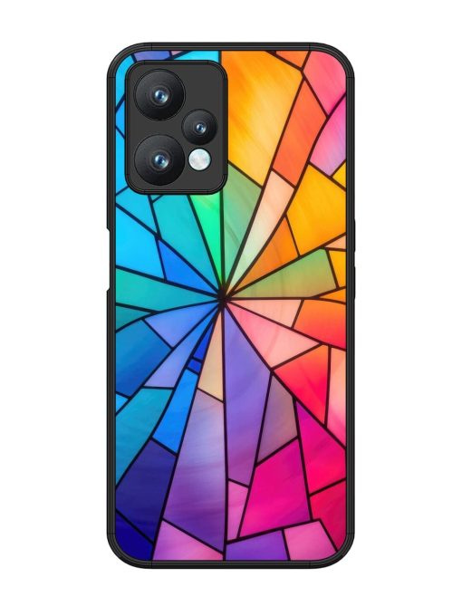 Stained Glass Kaleidoscope Of Colors Glossy Soft Edge Case for Realme 9 Pro (5G) Chachhi