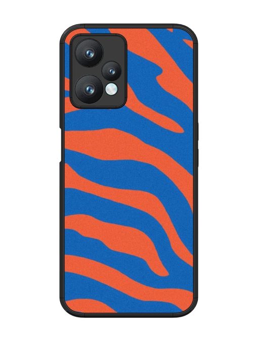 Zebra Stripes In Blue And Orange Glossy Soft Edge Case for Realme 9 Pro (5G) Chachhi