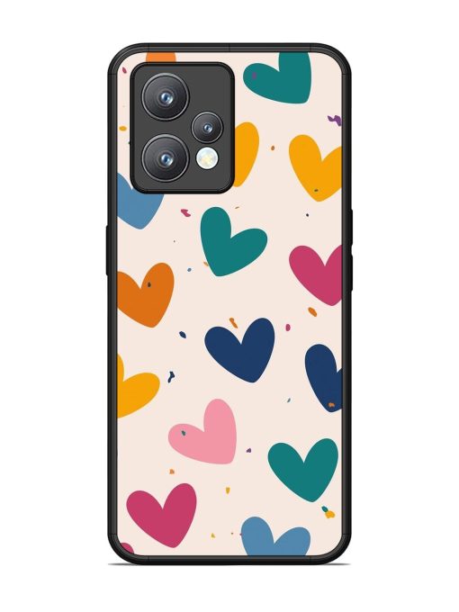 Rainbow Hearts Glossy Soft Edge Case for Realme 9 Pro Plus (5G)