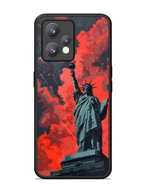 Lady Liberty'S Firework Finale Glossy Soft Edge Case for Realme 9 Pro Plus (5G) Chachhi