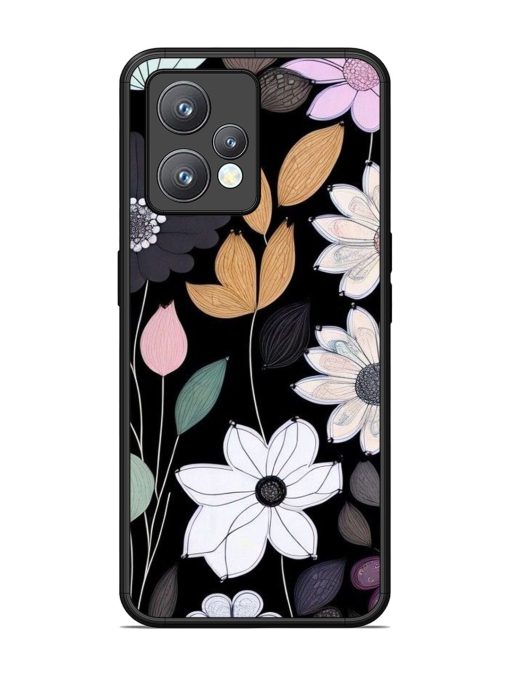 Whimsical Blooms On Black Glossy Soft Edge Case for Realme 9 Pro Plus (5G) Chachhi