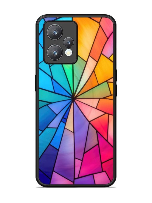 Stained Glass Kaleidoscope Of Colors Glossy Soft Edge Case for Realme 9 Pro Plus (5G) Chachhi