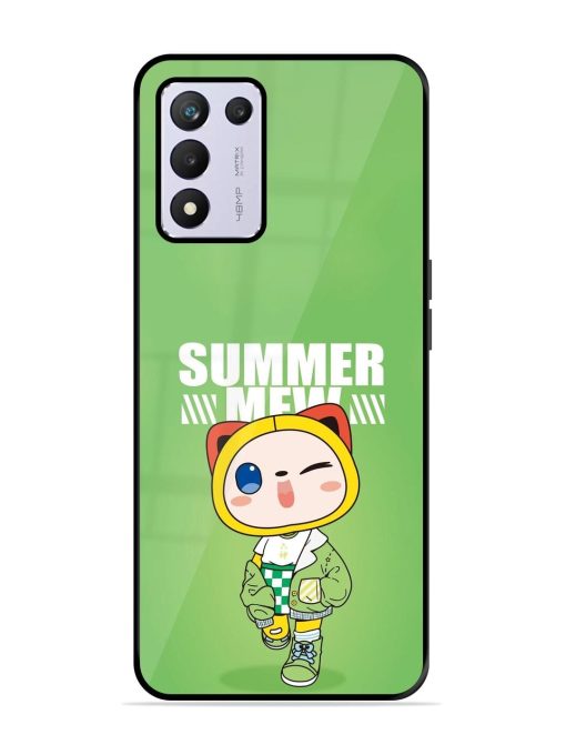 Purrfect Summer Glossy Soft Edge Case for Realme 9 Se (5G) Chachhi